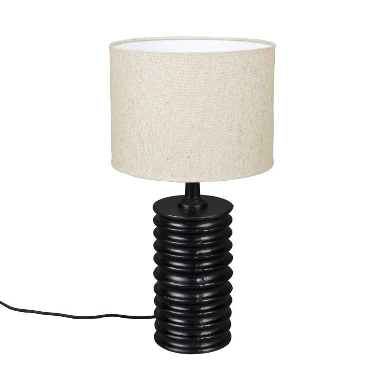 Dutchbone Tafellamp Yalu Linnen, 54cm - Beige