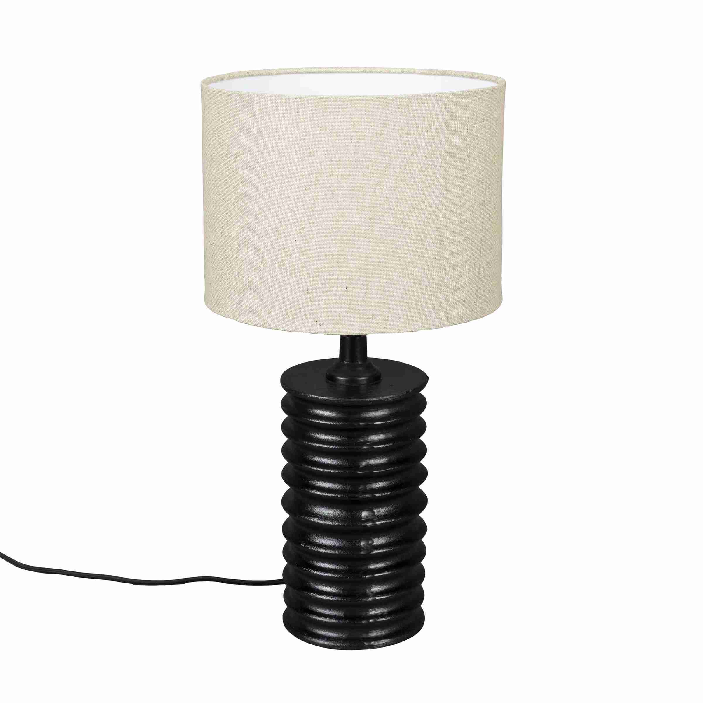 Dutchbone Tafellamp Yalu Linnen, 54cm - Beige