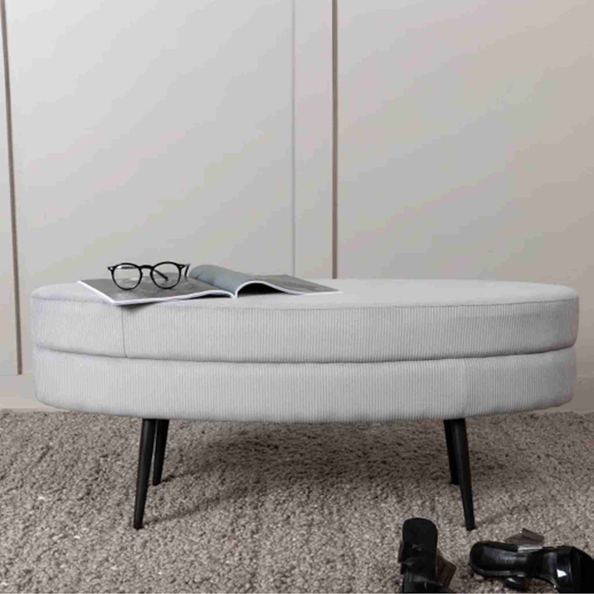 Nohr Hocker Larenzo Rib - Grijs