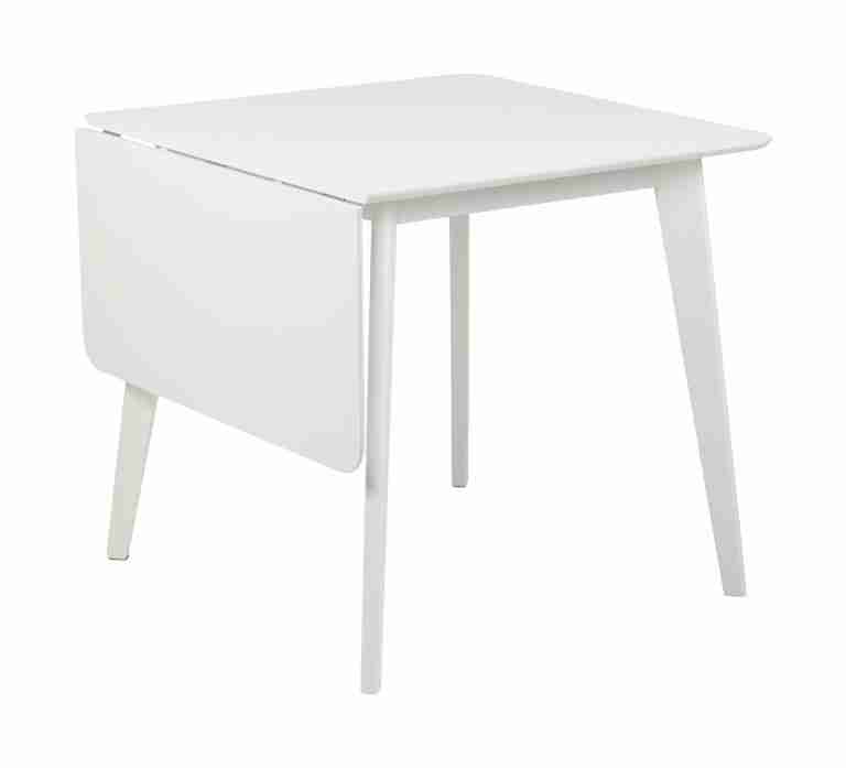 Bendt Uitschuifbare Eettafel 'Torkil' 80-120 x 80cm, kleur Wit