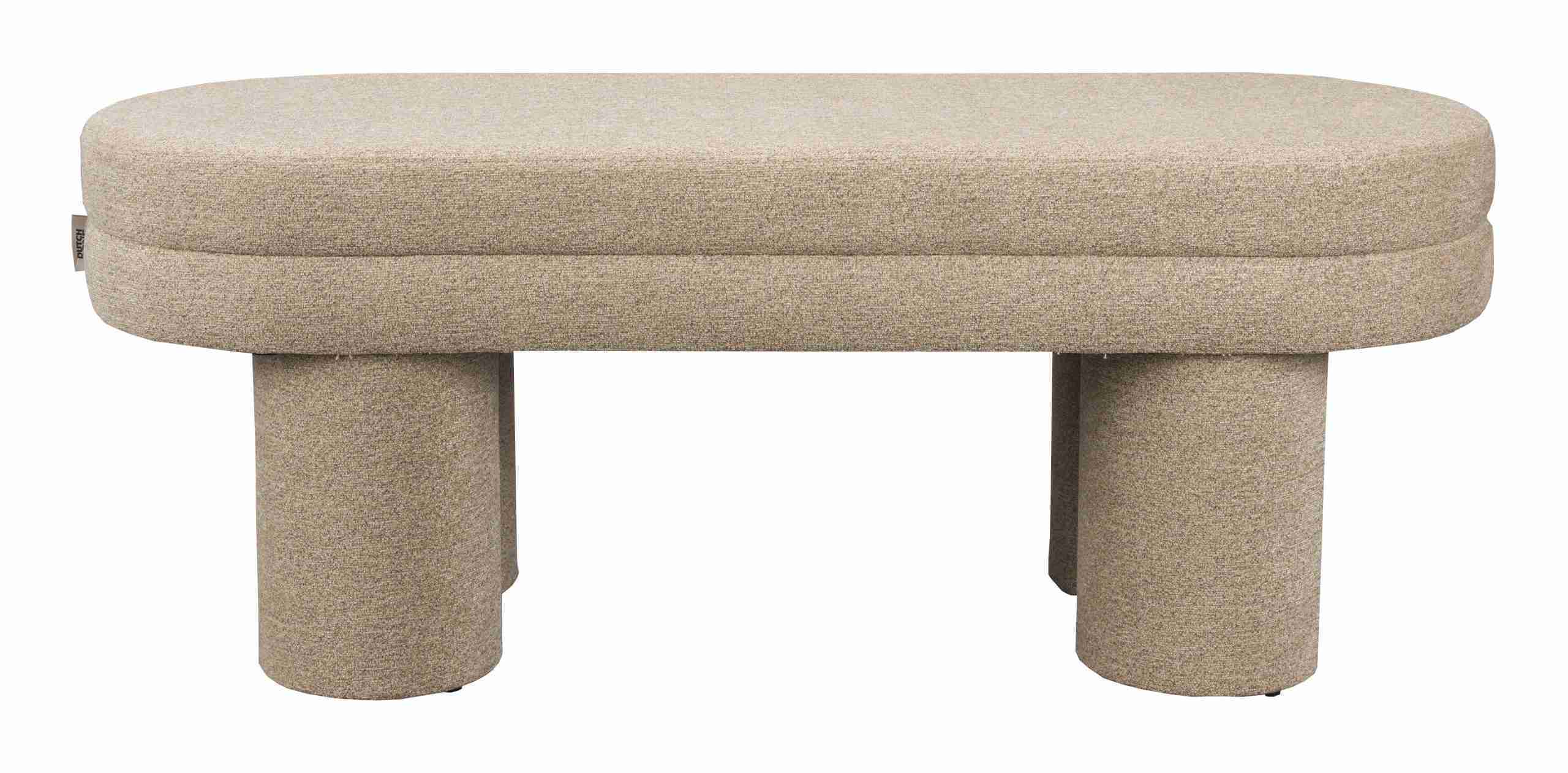 Dutchbone Bankje 'Fern' Bouclé, kleur Beige