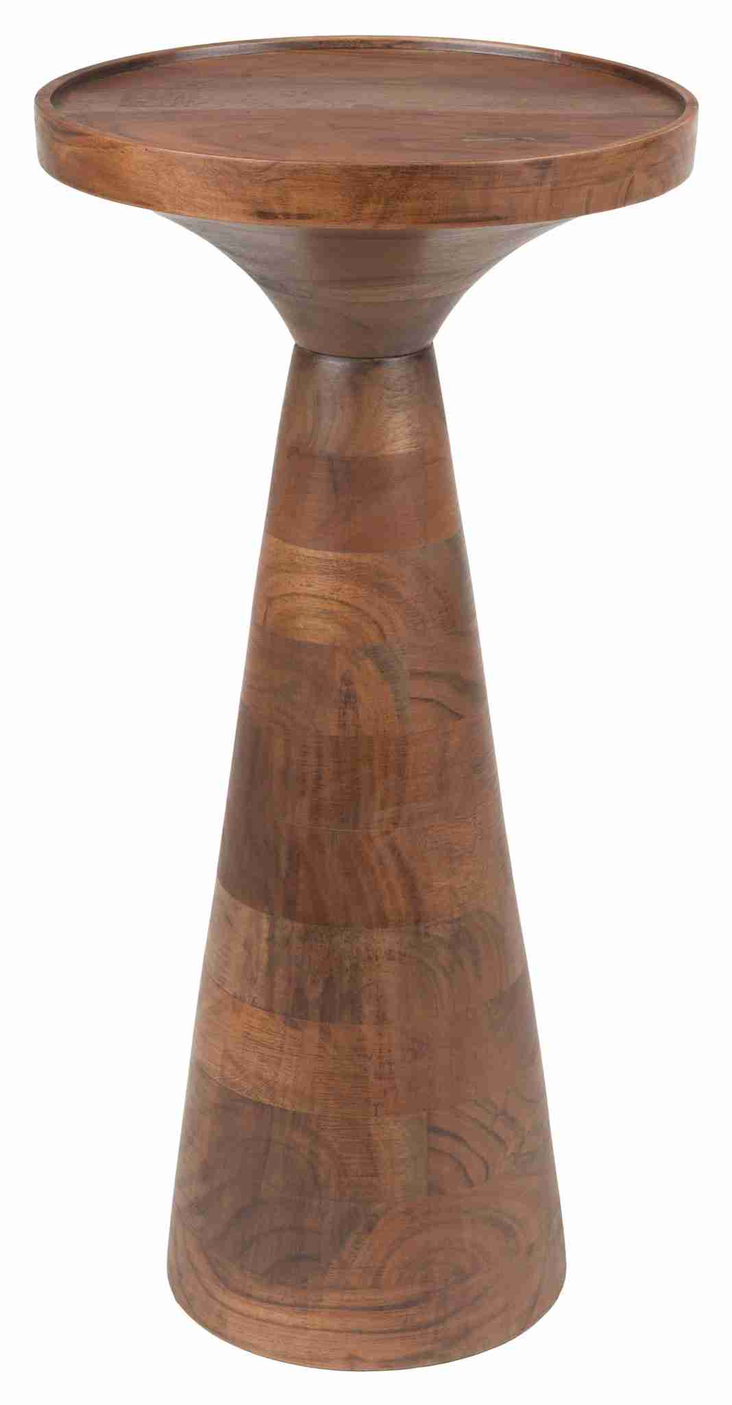 Zuiver Ronde Bijzettafel Floss Acaciahout, 28cm - Walnoot