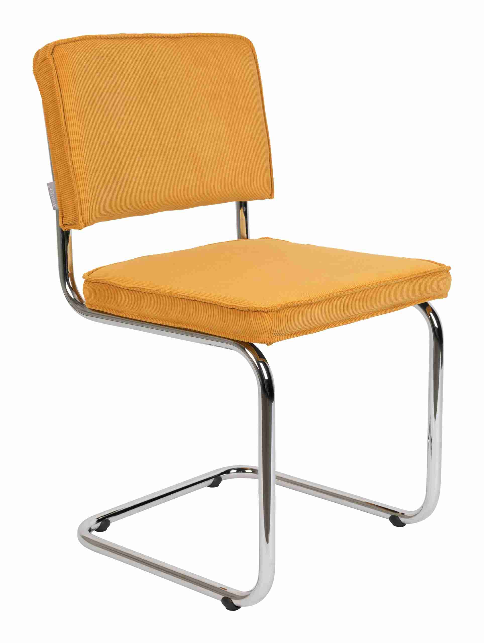 Zuiver Eetkamerstoel 'Ridge' Rib, kleur Geel