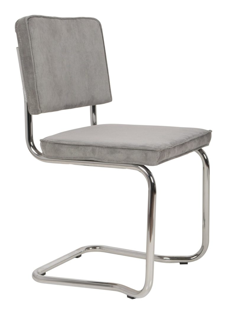 Zuiver Eetkamerstoel 'Ridge' Rib Kink, kleur Lichtgrijs