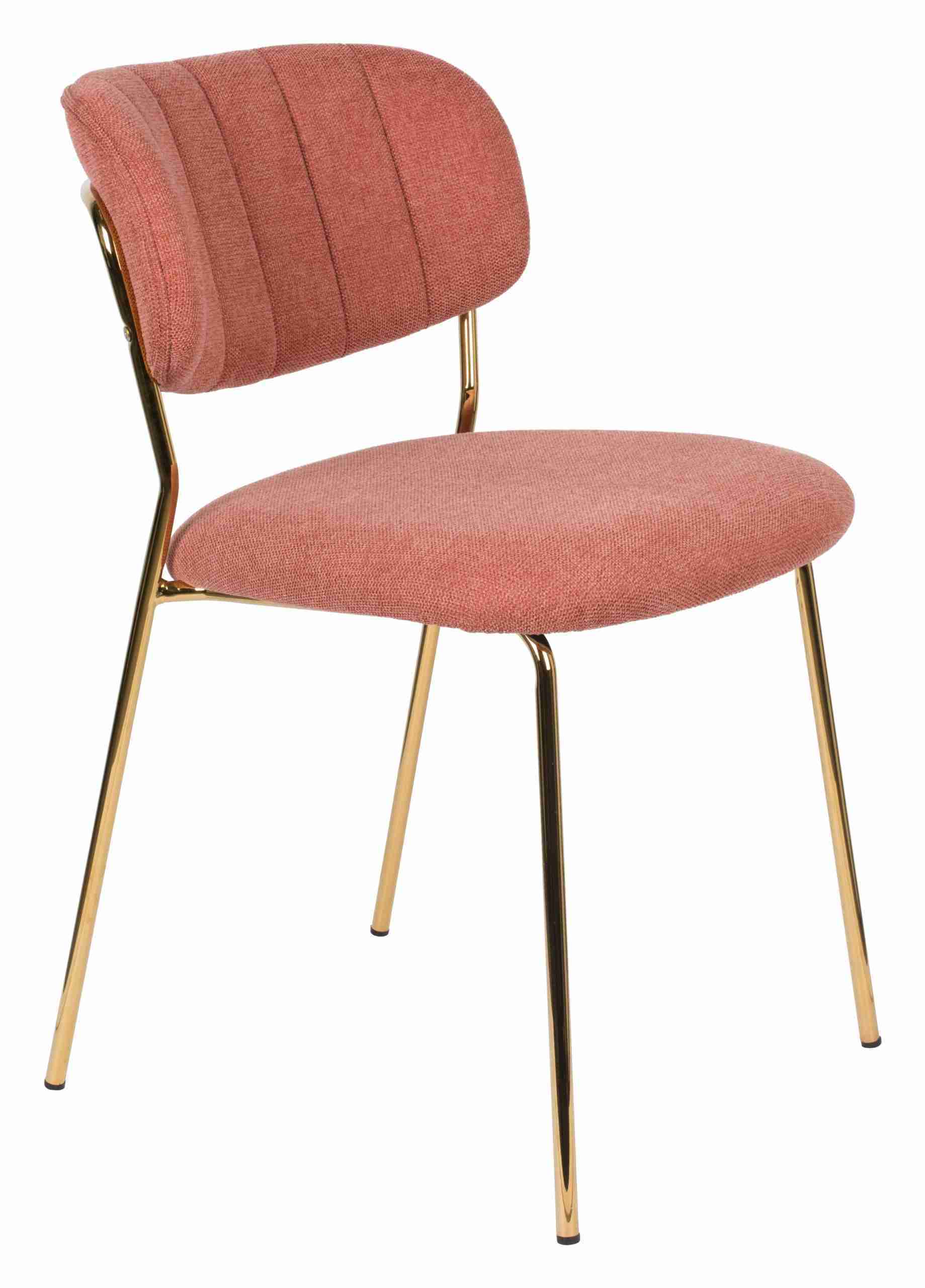 ZILT Eetkamerstoel 'Kolten' kleur Goud/Roze