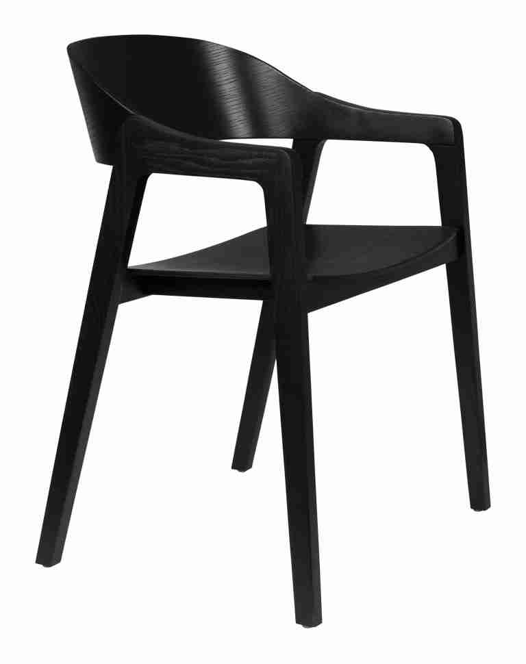 Dutchbone Eetkamerstoel 'Westlake' Beukenhout, kleur Zwart