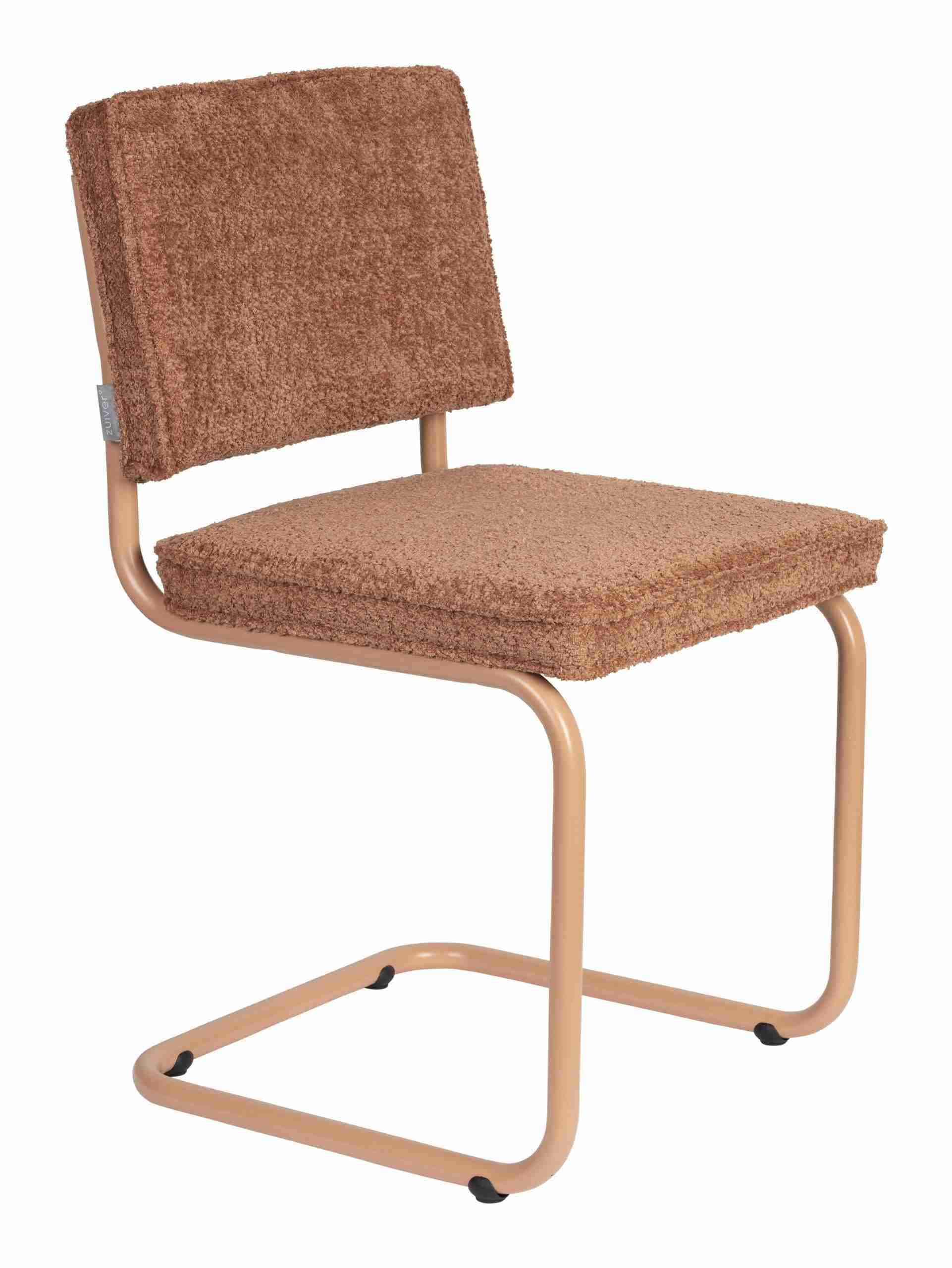 Zuiver Eetkamerstoel 'Ridge' Soft, Bouclé, kleur Terra