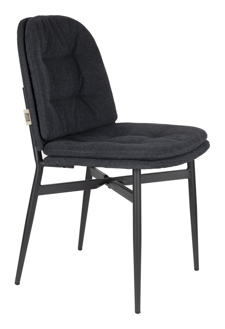 Dutchbone Eetkamerstoel 'Jade' kleur Donkerblauw