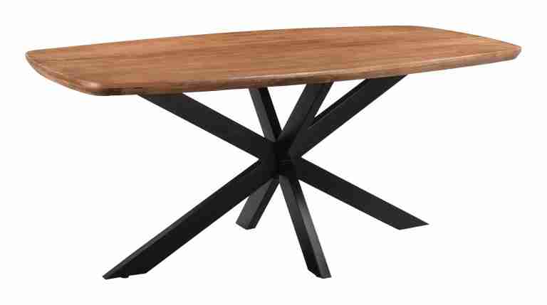 LivingFurn Deens Ovale Eettafel 'Jesper' Mangohout, 180 x 90cm