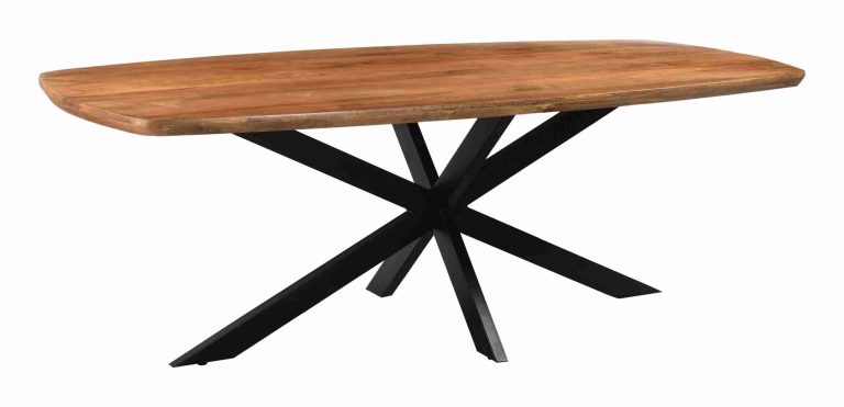 LivingFurn Deens Ovale Eettafel 'Jesper' Mangohout, 210 x 105cm