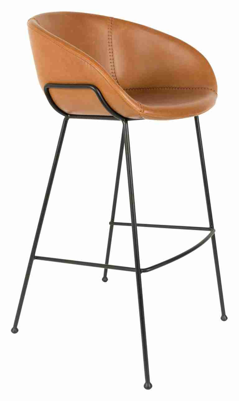 Zuiver Barkruk 'Feston' PU leer (zithoogte 76cm)