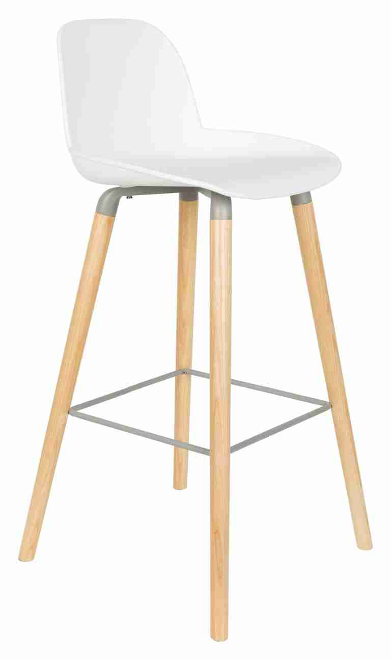 Zuiver Barkruk 'Albert Kuip' PP, kleur Wit (zithoogte 75cm)