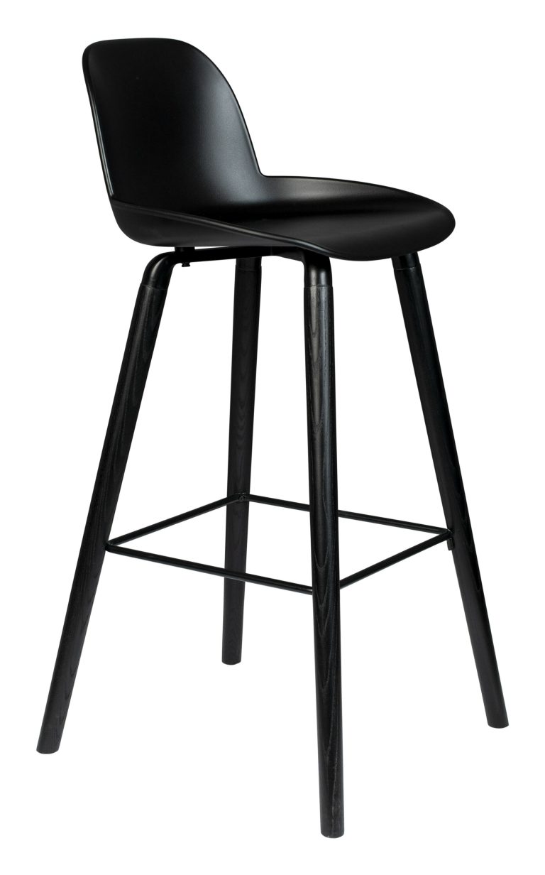 Zuiver Barkruk 'Albert Kuip' PP, kleur Zwart (zithoogte 75cm)