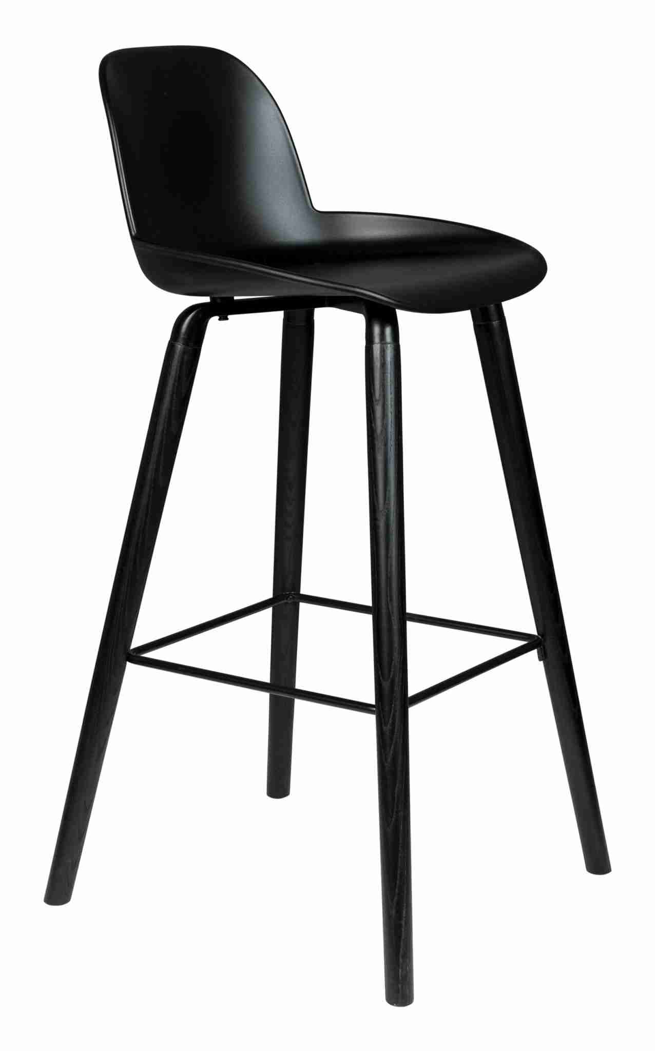 Zuiver Barkruk 'Albert Kuip' PP, kleur Zwart (zithoogte 75cm)