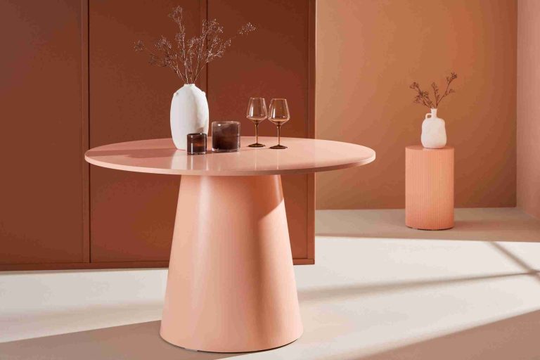 Nohr Ronde Eettafel 'Mikeisha' MDF, 120cm, kleur Peach
