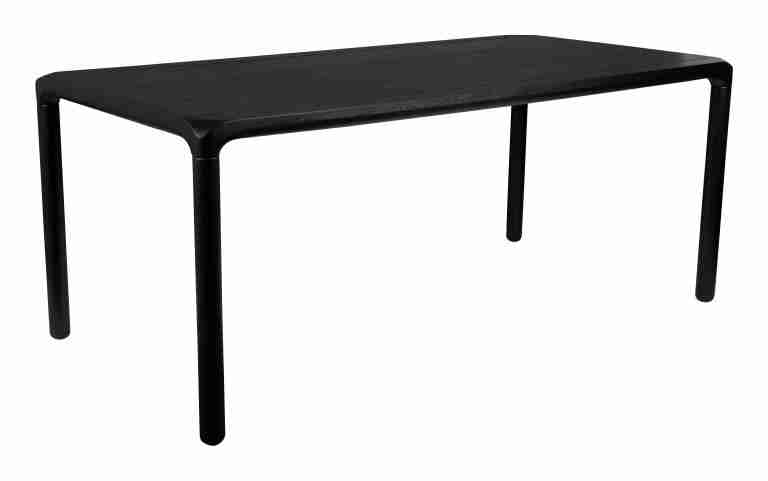 Zuiver Eettafel 'Storm' Essenhout, 180 x 90cm, kleur Zwart