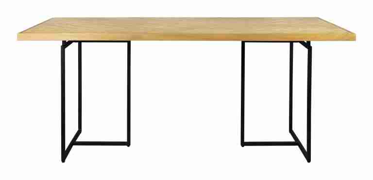 Dutchbone Eettafel 'Class' Eikenhout, 220 x 90cm, kleur Naturel