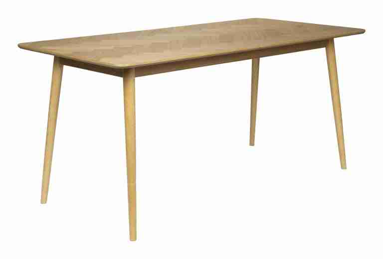 ZILT Eettafel 'Hany' Eikenhout Visgraat, 180 x 90cm, kleur Naturel