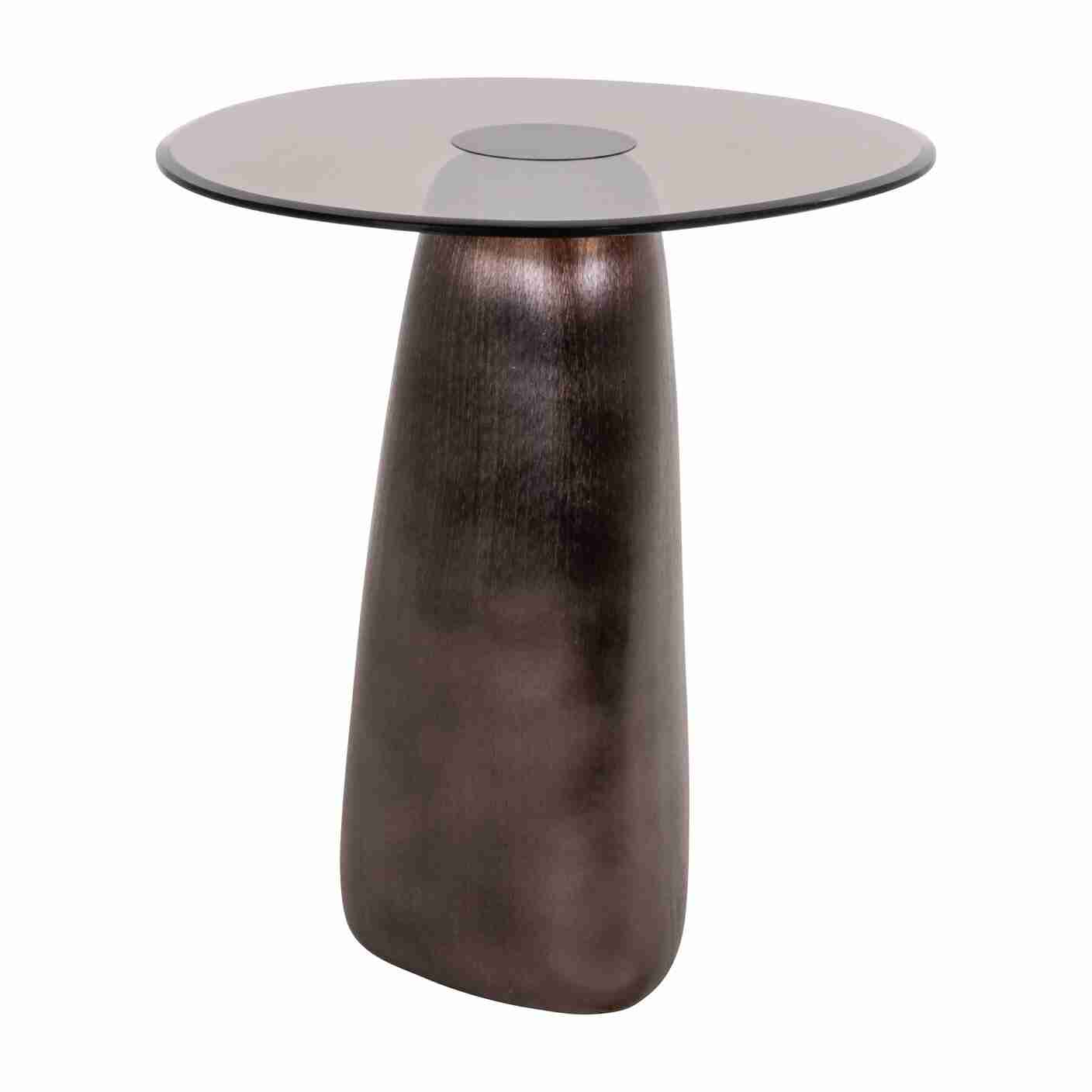 Richmond Organische Bijzettafel Hayden Glas, 57 x 55cm - Brons
