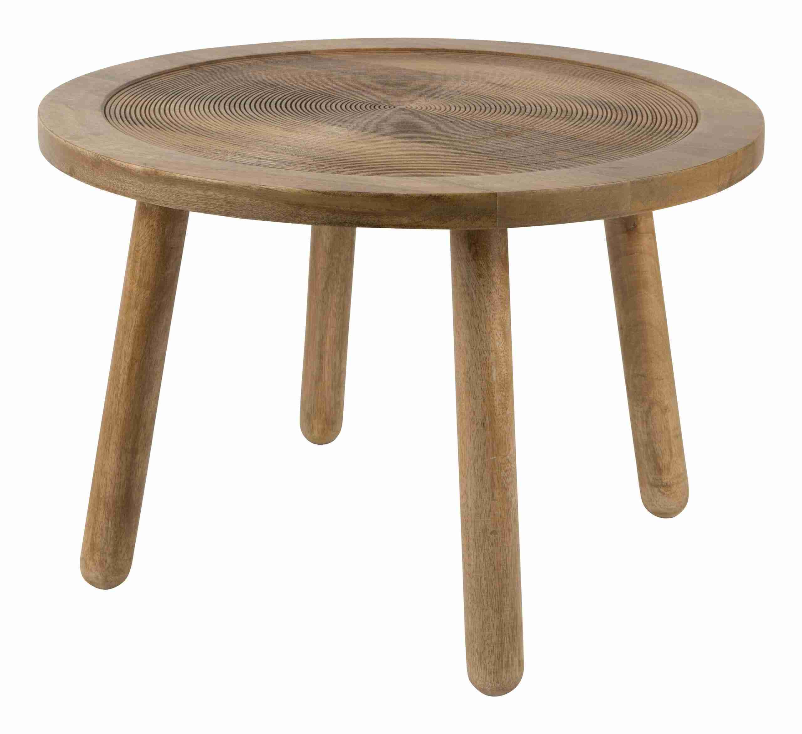 Zuiver Ronde Bijzettafel 'Dendron' Mangohout, 60cm