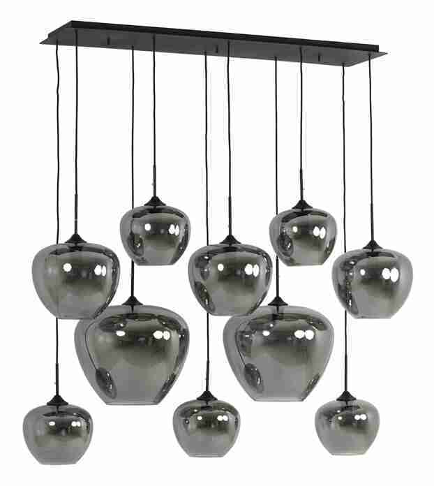 Light & Living Hanglamp 'Mayson' 10-Lamps, kleur Grijs