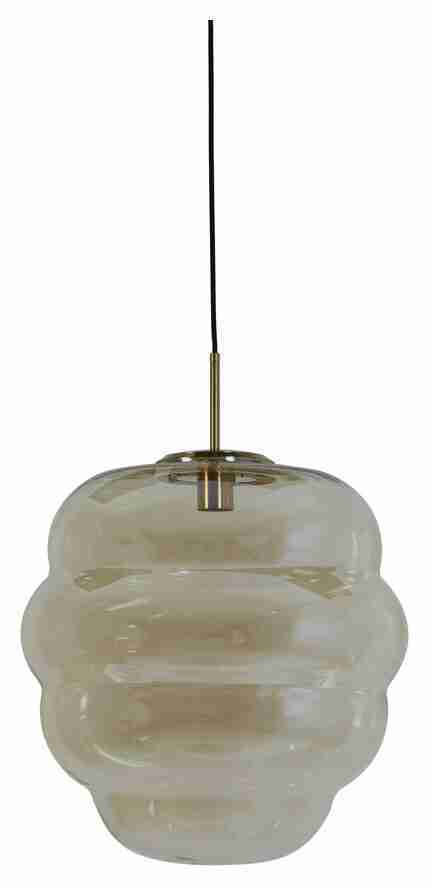 Light & Living Hanglamp 'Misty' 45cm, kleur Amber/Goud