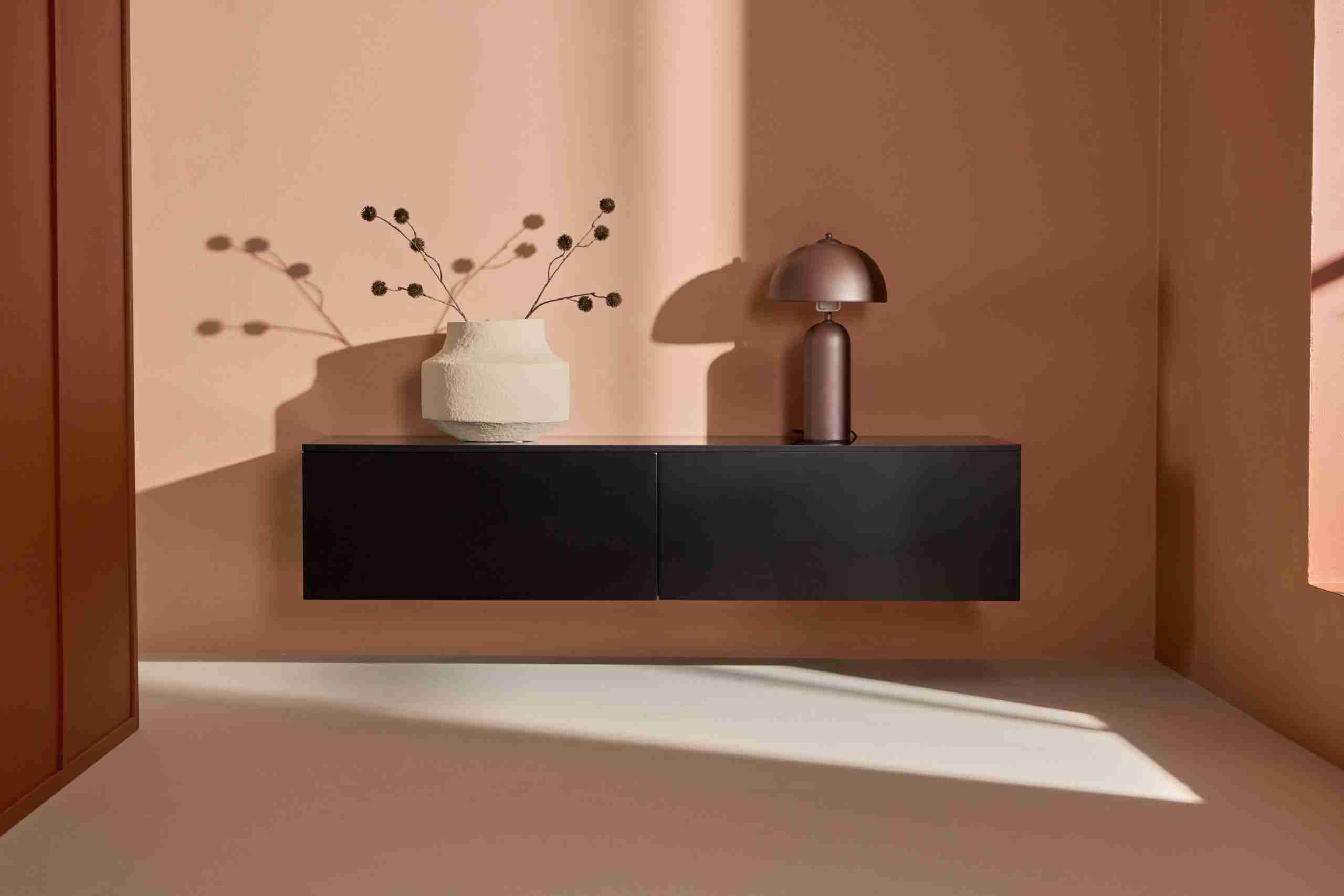 Nohr Zwevend TV-meubel 'Ericka' MDF, 160cm, kleur Zwart