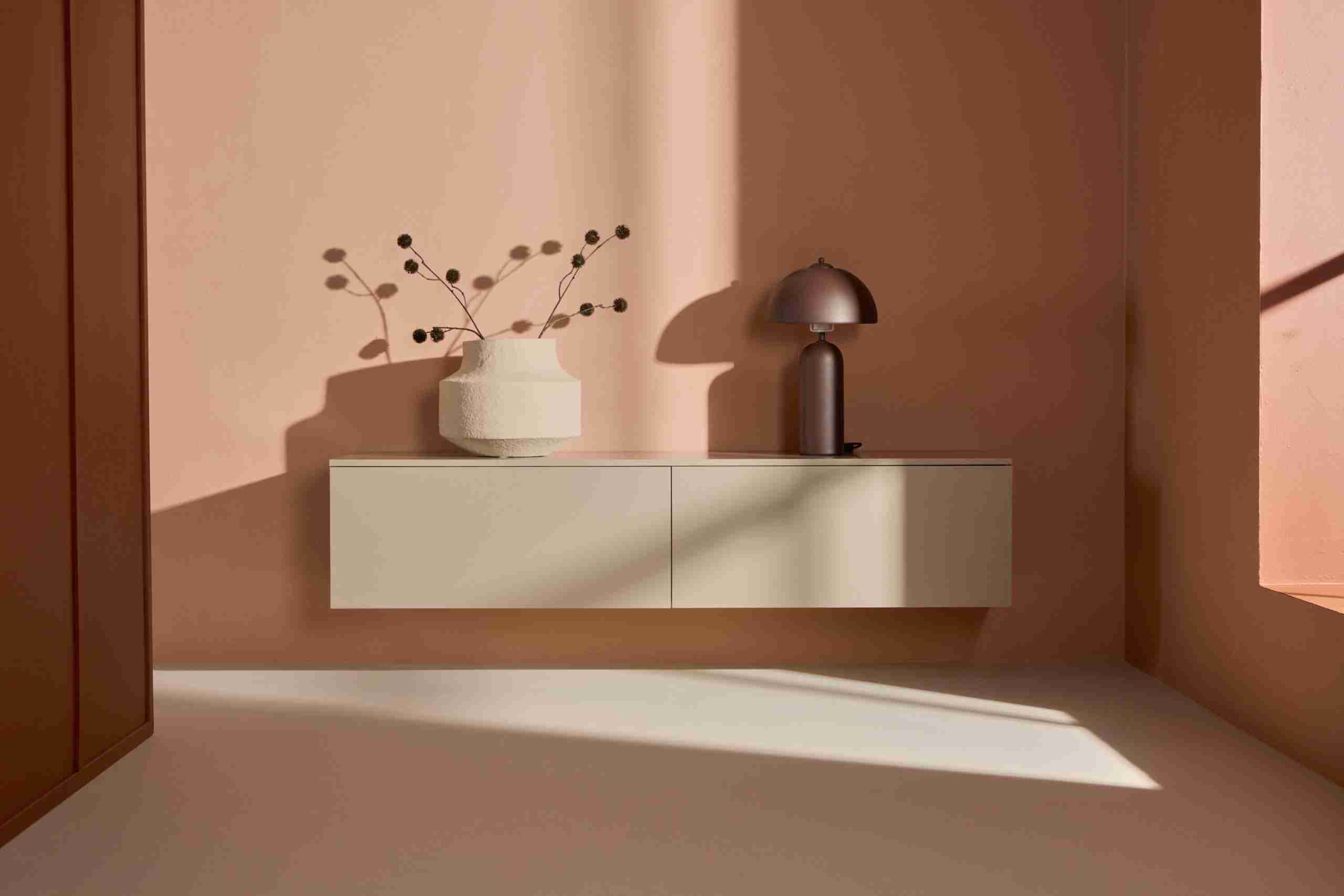Nohr Zwevend TV-meubel 'Ericka' MDF, 160cm, kleur Beige