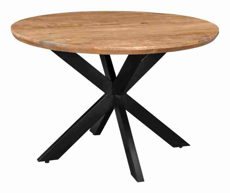 Livingfurn Ronde Eettafel 'Jesper' Mangohout, 120cm