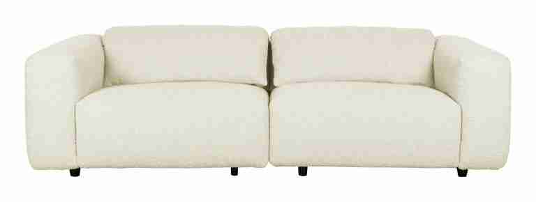 Zuiver 3-zits Bank 'Wings' Bouclé, kleur Naturel
