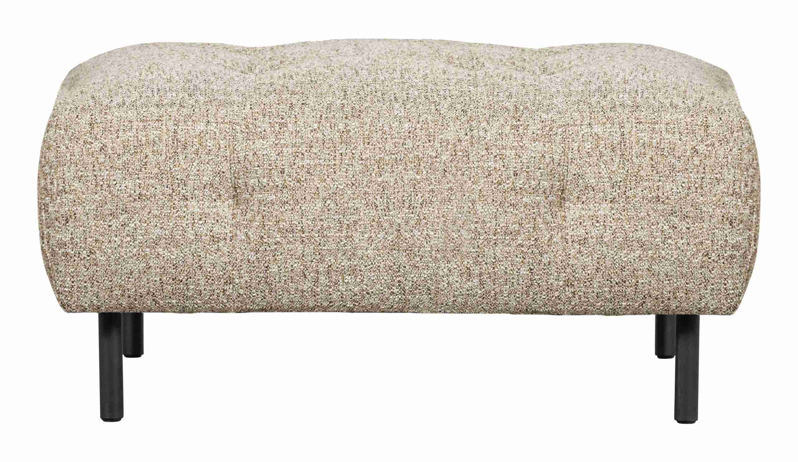WOOOD Hocker 'Lloyd' Geweven stof, kleur Naturel Melange