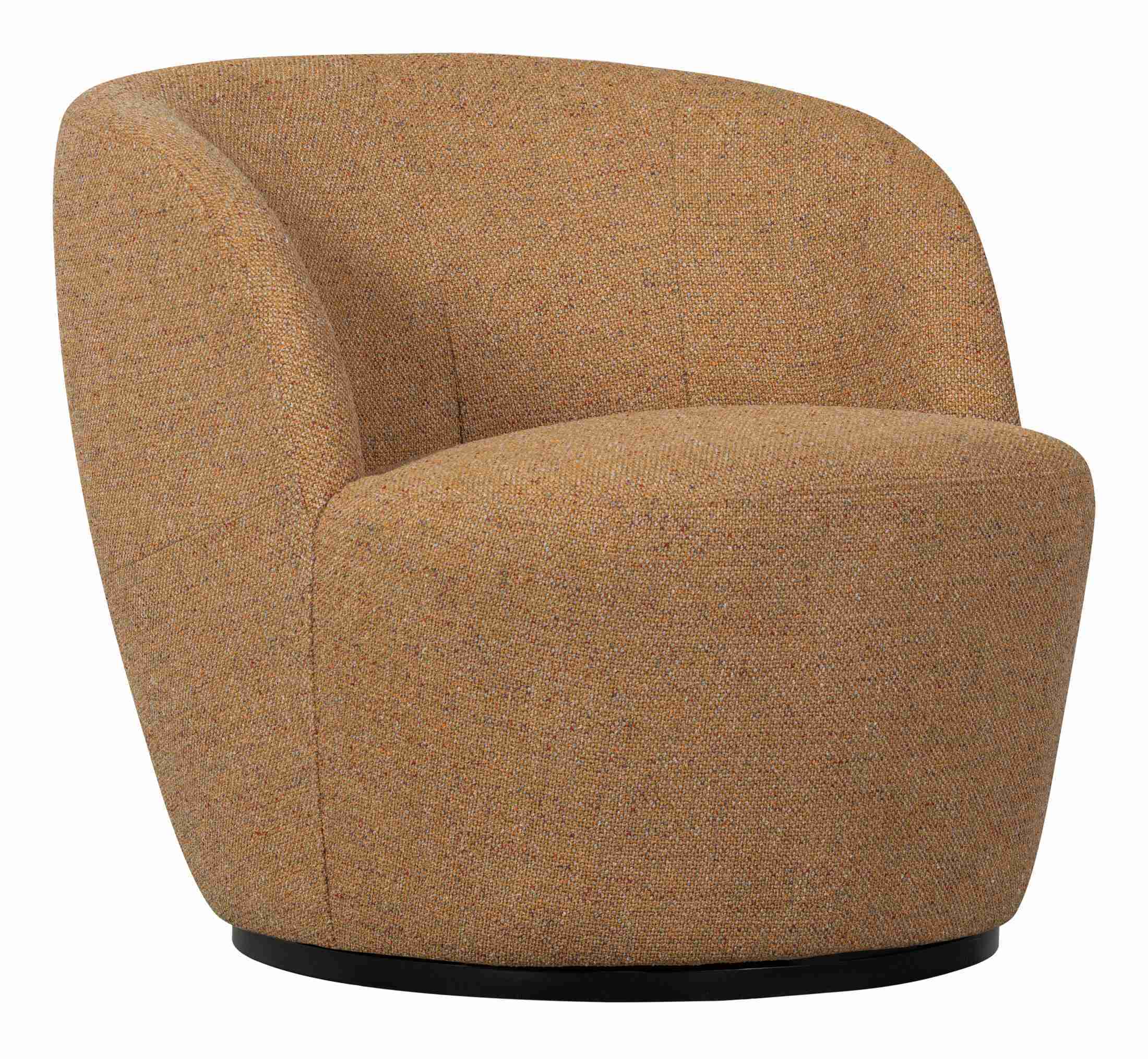 WOOOD Draaifauteuil 'Serra' Geweven, kleur Curry
