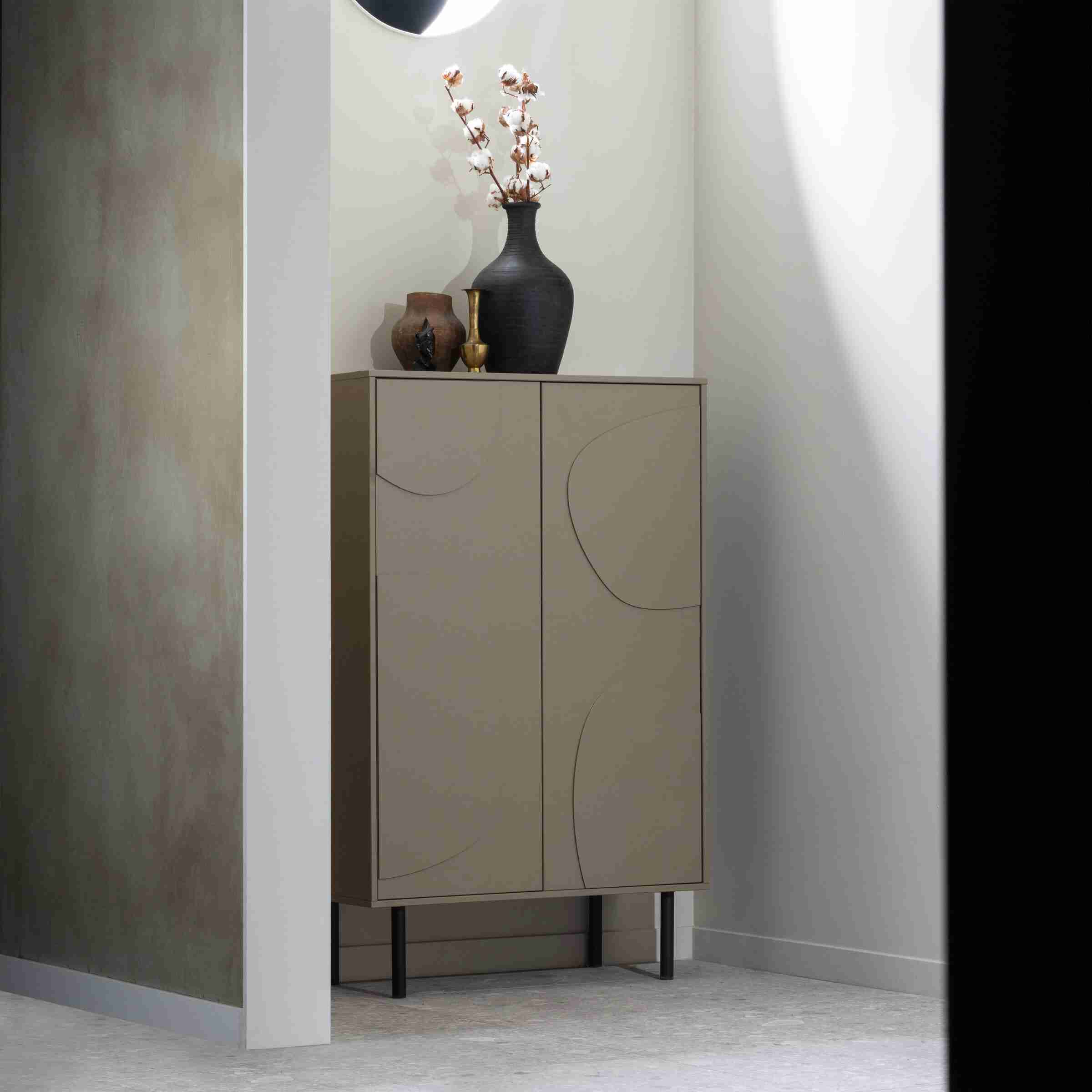WOOOD Opbergkast 'Cadiz' Grenen, kleur Mud