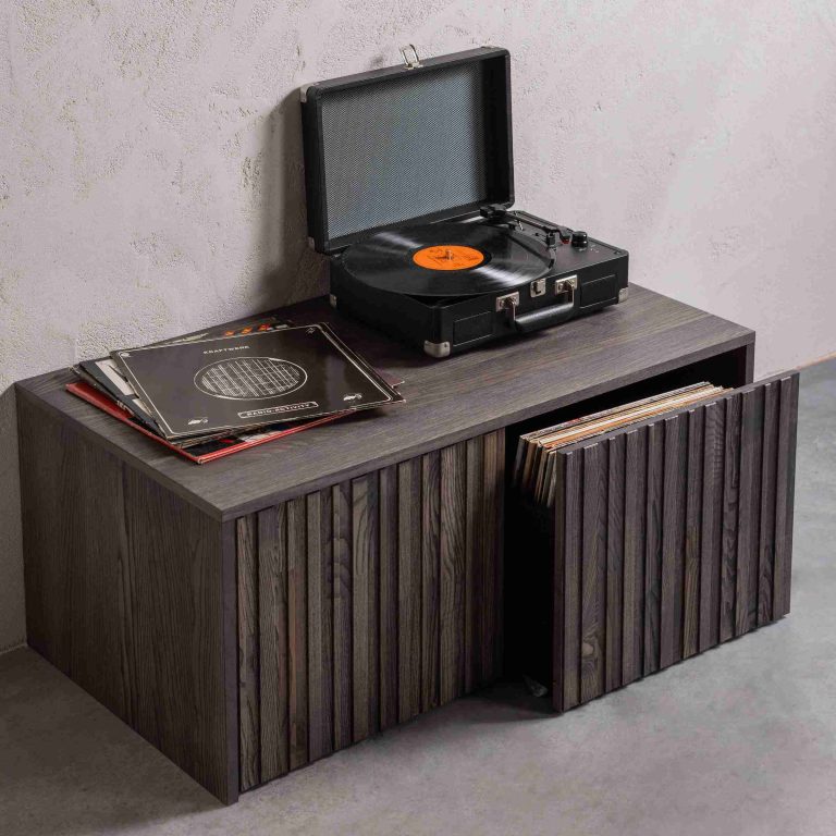 WOOOD Kistbank 'New Gravure' Essenhout, kleur Espresso