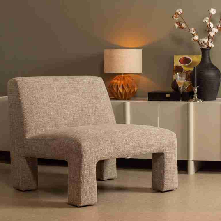 WOOOD Fauteuil 'Lavid' Geweven, kleur Naturel