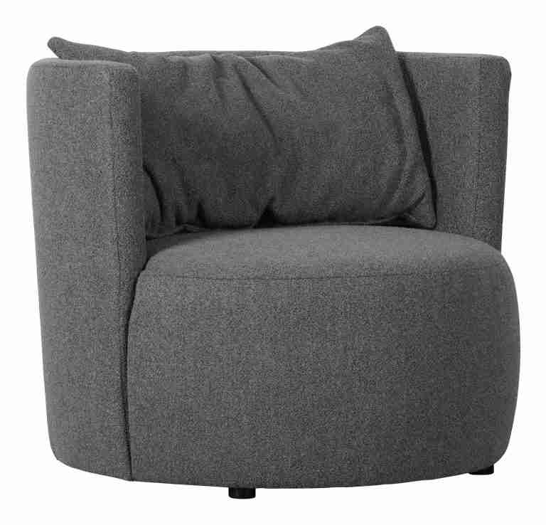 vtwonen Fauteuil 'Explore' Bouclé, kleur Staalgrijs