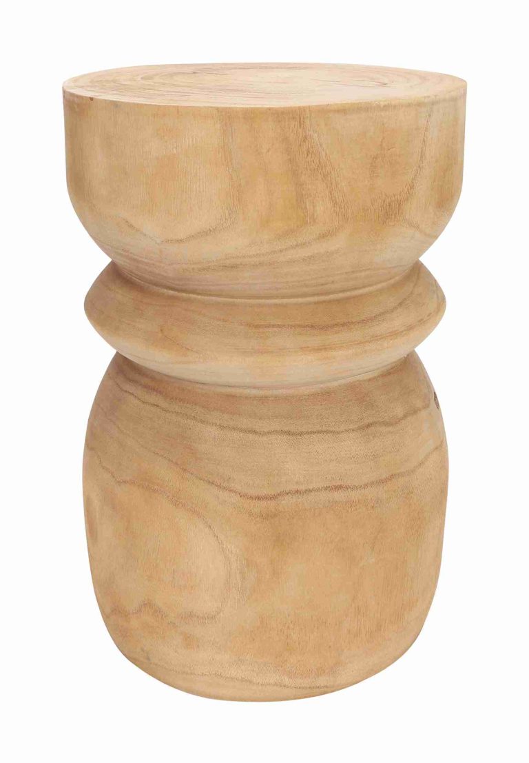 WOOOD Krukje 'Bikkel', kleur Naturel, Ø28cm