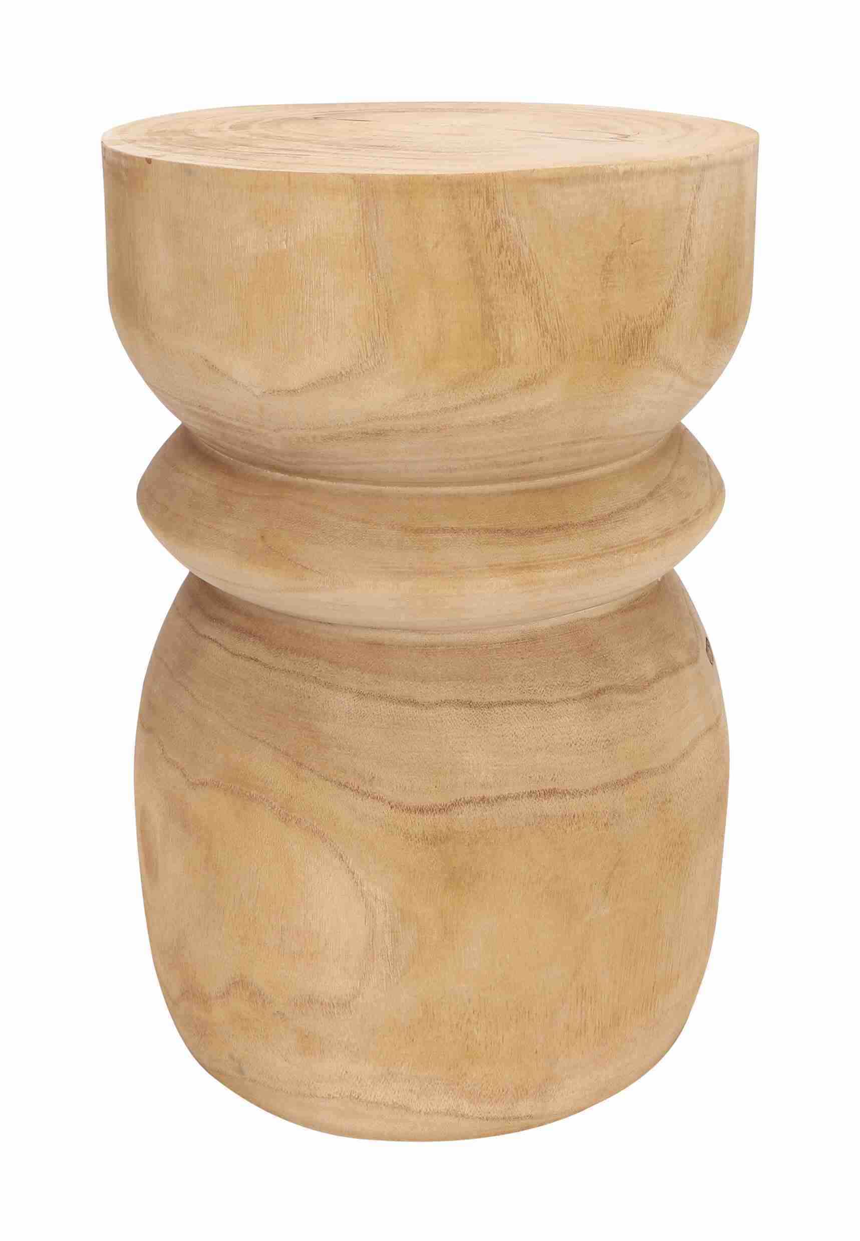 WOOOD Krukje 'Bikkel', kleur Naturel, Ø28cm