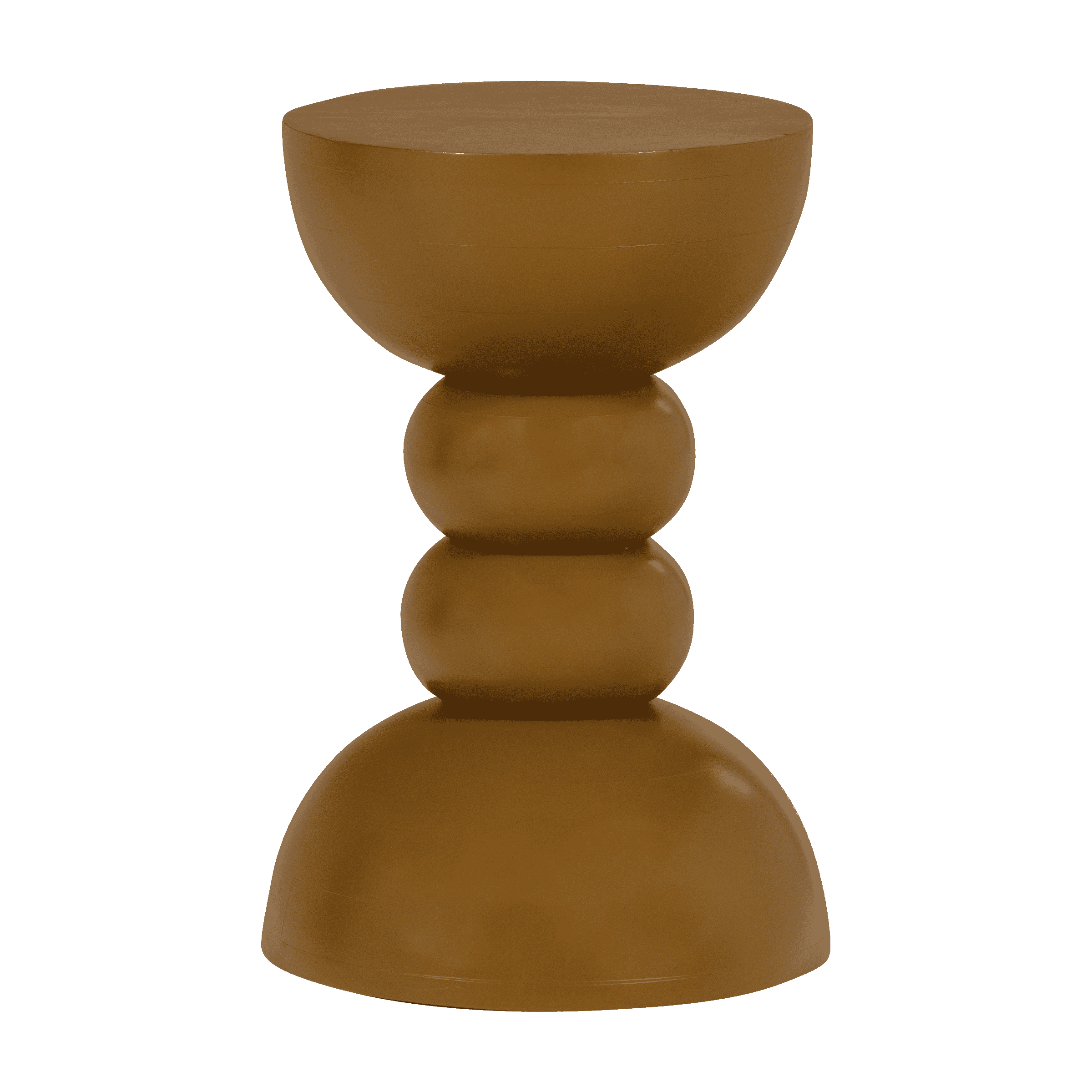 WOOOD Ronde Bijzettafel Miel Mangohout, 35cm - Honinggeel