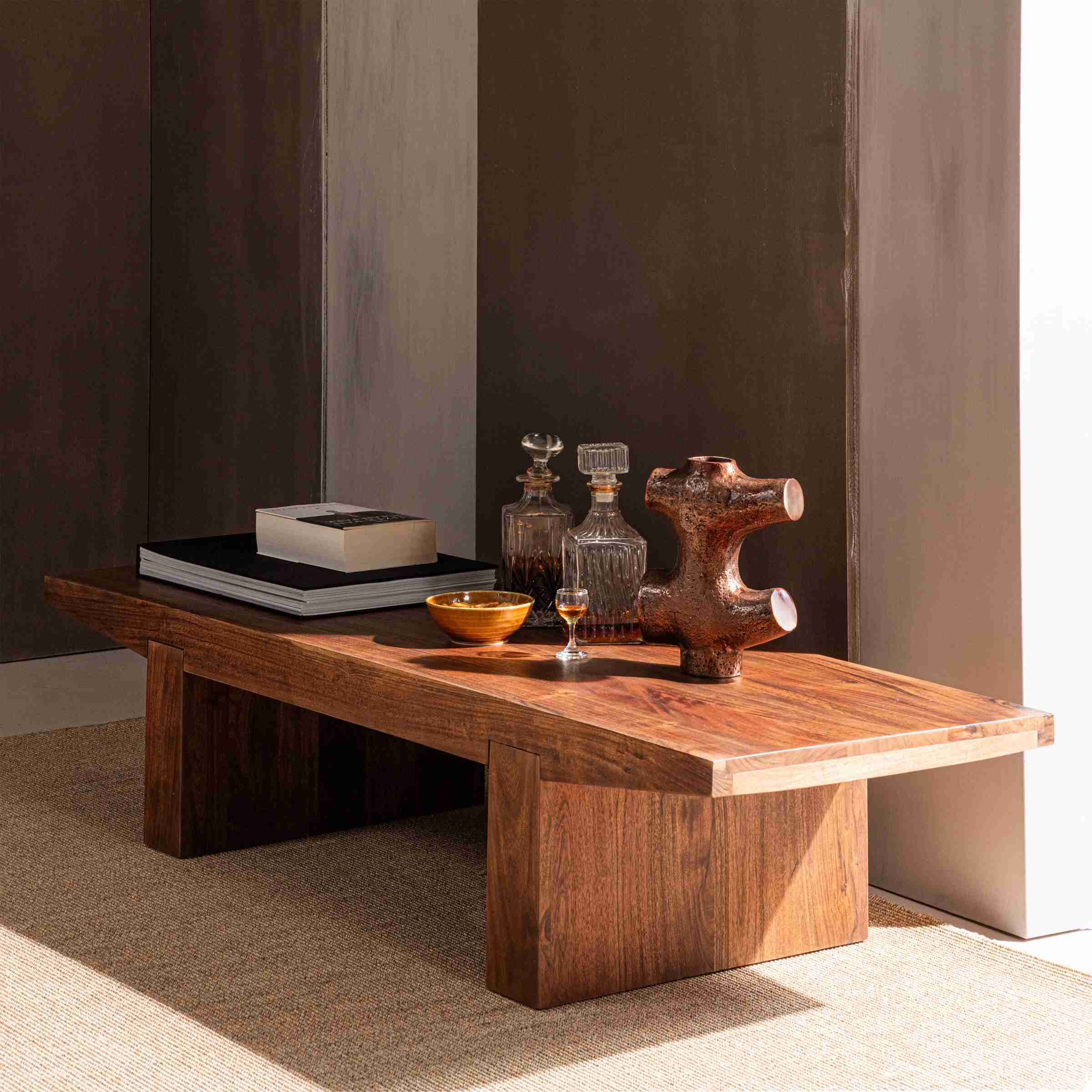 WOOOD Salontafel Eron Acaciahout, 152 x 48cm - Bruin