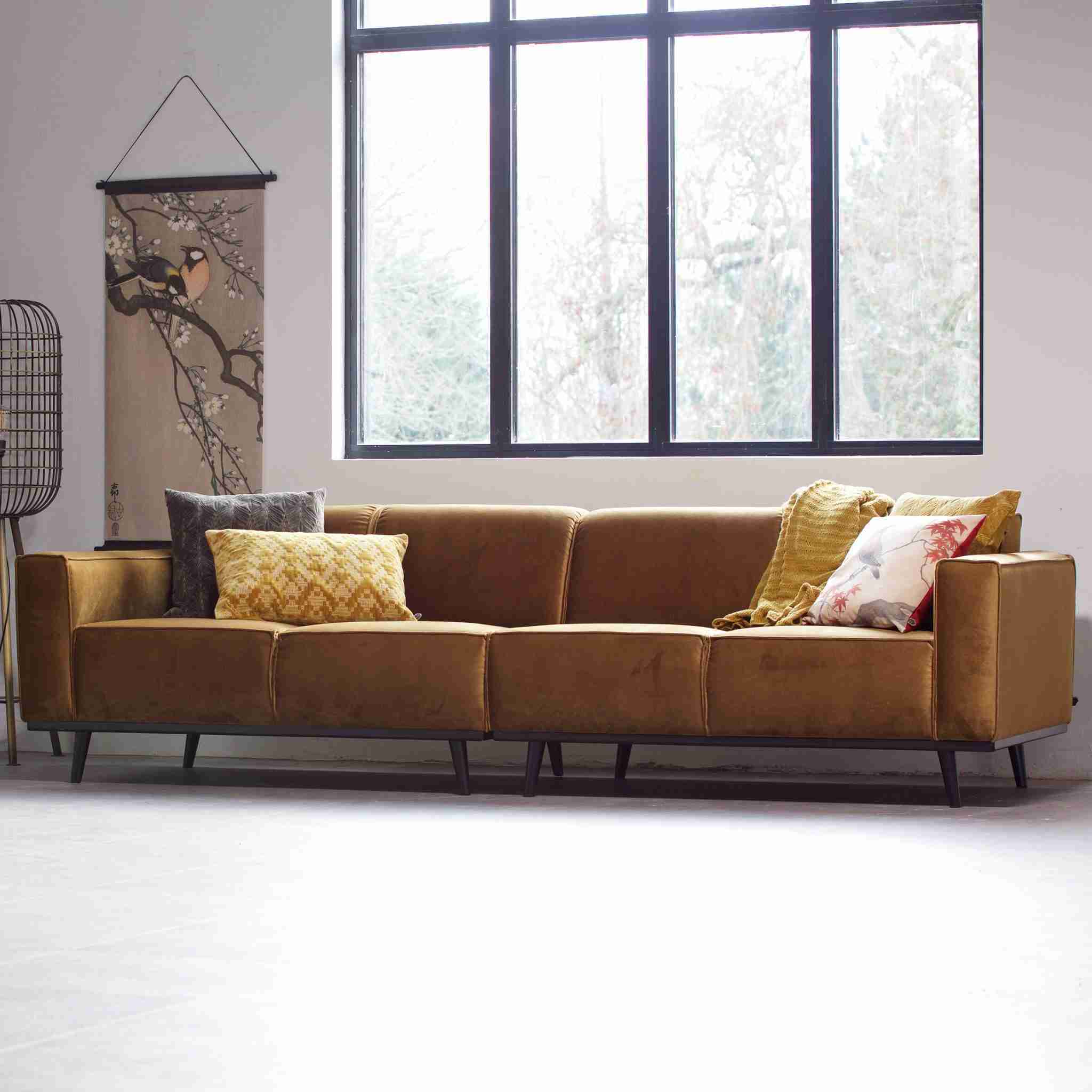 WOOOD Bank 'Statement', kleur Honing Geel