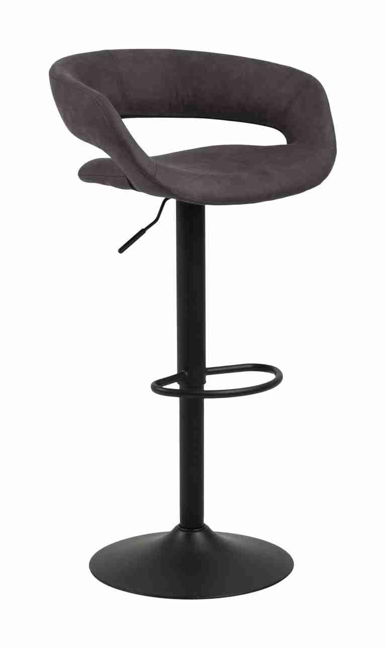 Bendt Barkruk 'Pia' (zithoogte 59-80cm), kleur Antraciet