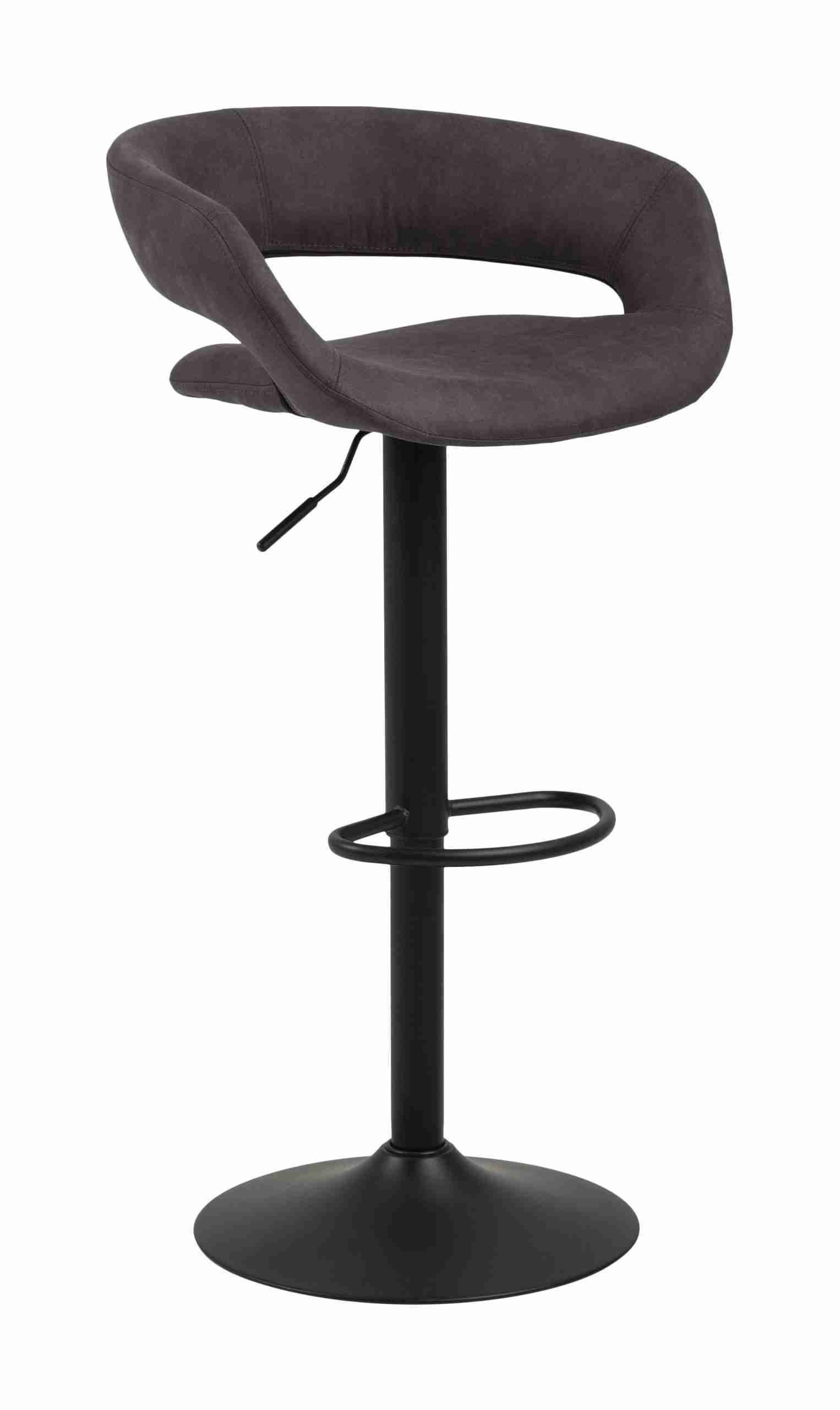 Bendt Barkruk 'Pia' (zithoogte 59-80cm), kleur Antraciet