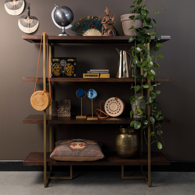 Dutchbone Wandrek 'Class' Antique Brass, 146 x 140cm, kleur Bruin