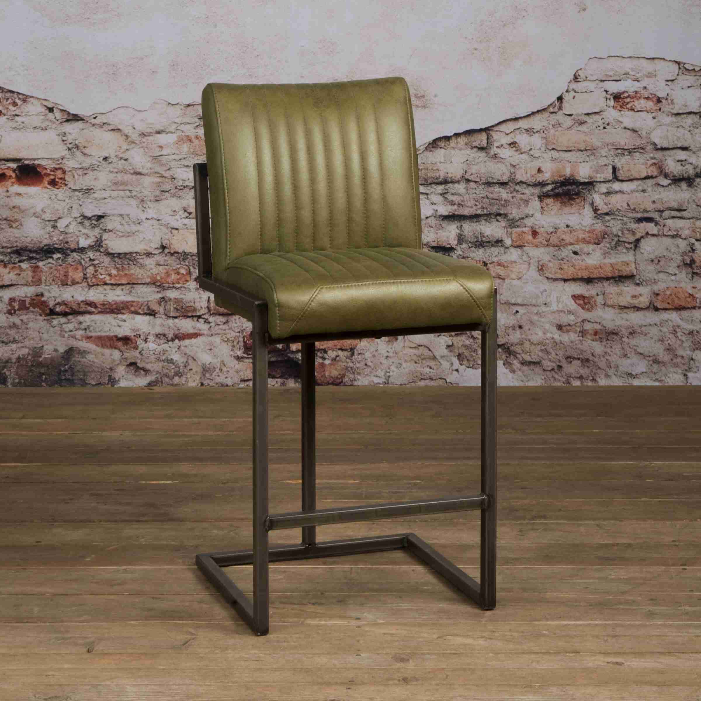 Tower Living Barkruk 'Ferro' (zithoogte 67cm), kleur Groen