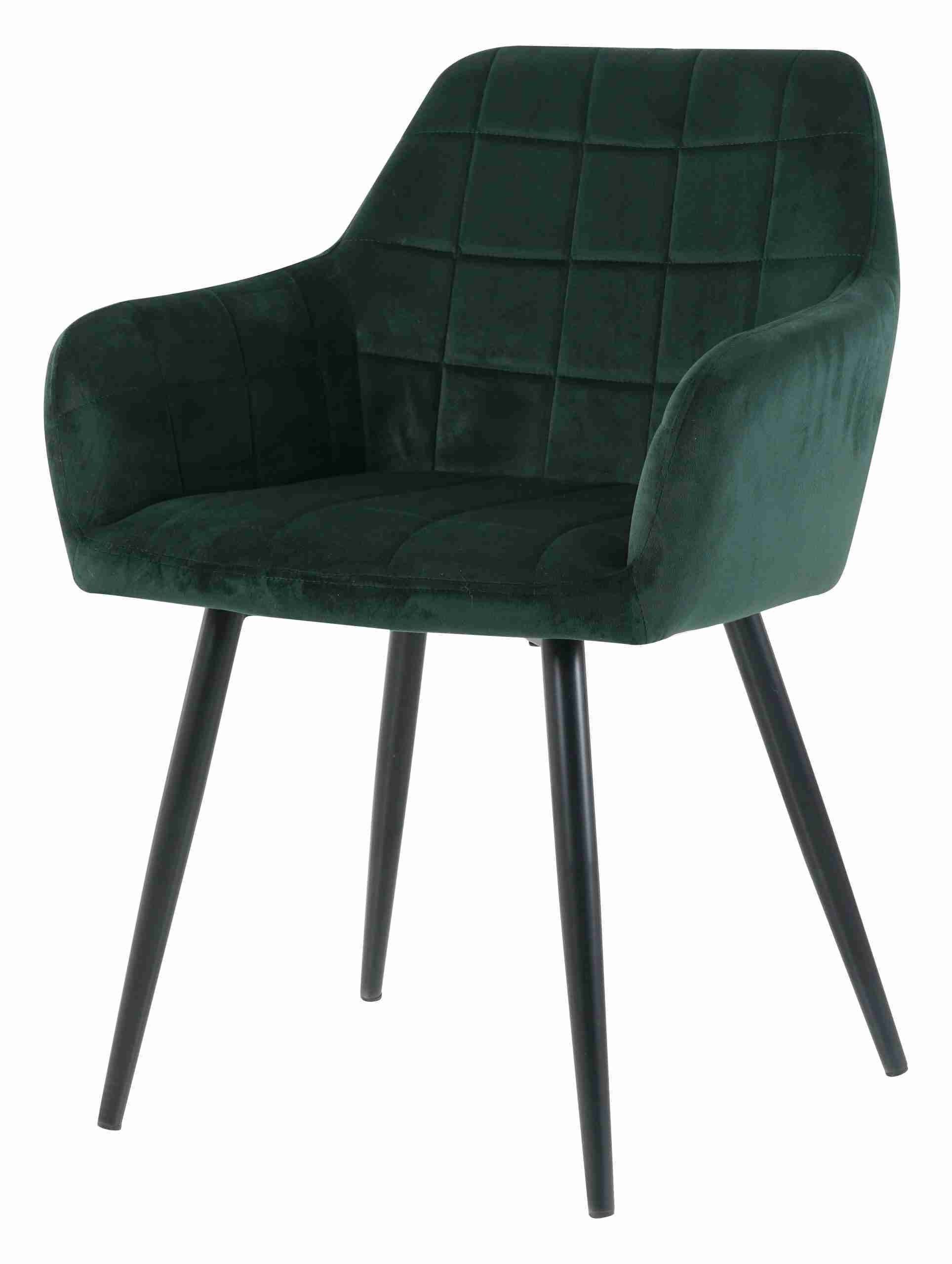 Artistiq Eetkamerstoel 'Tora' Velvet, kleur Groen