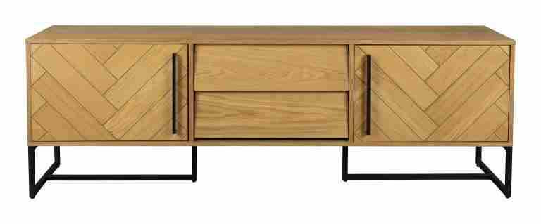 Dutchbone TV-meubel 'Class' Eikenhout, 180cm, kleur Naturel
