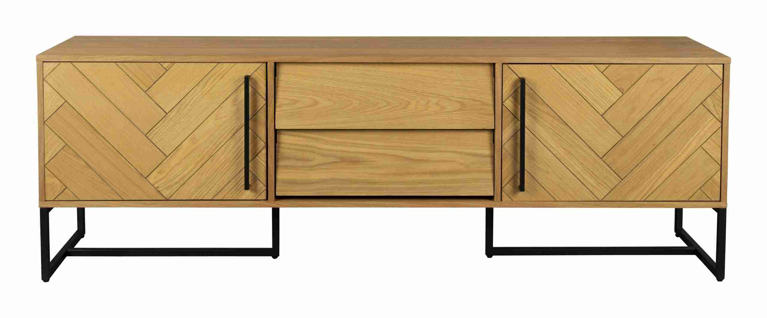 Dutchbone TV-meubel 'Class' Eikenhout, 180cm, kleur Naturel