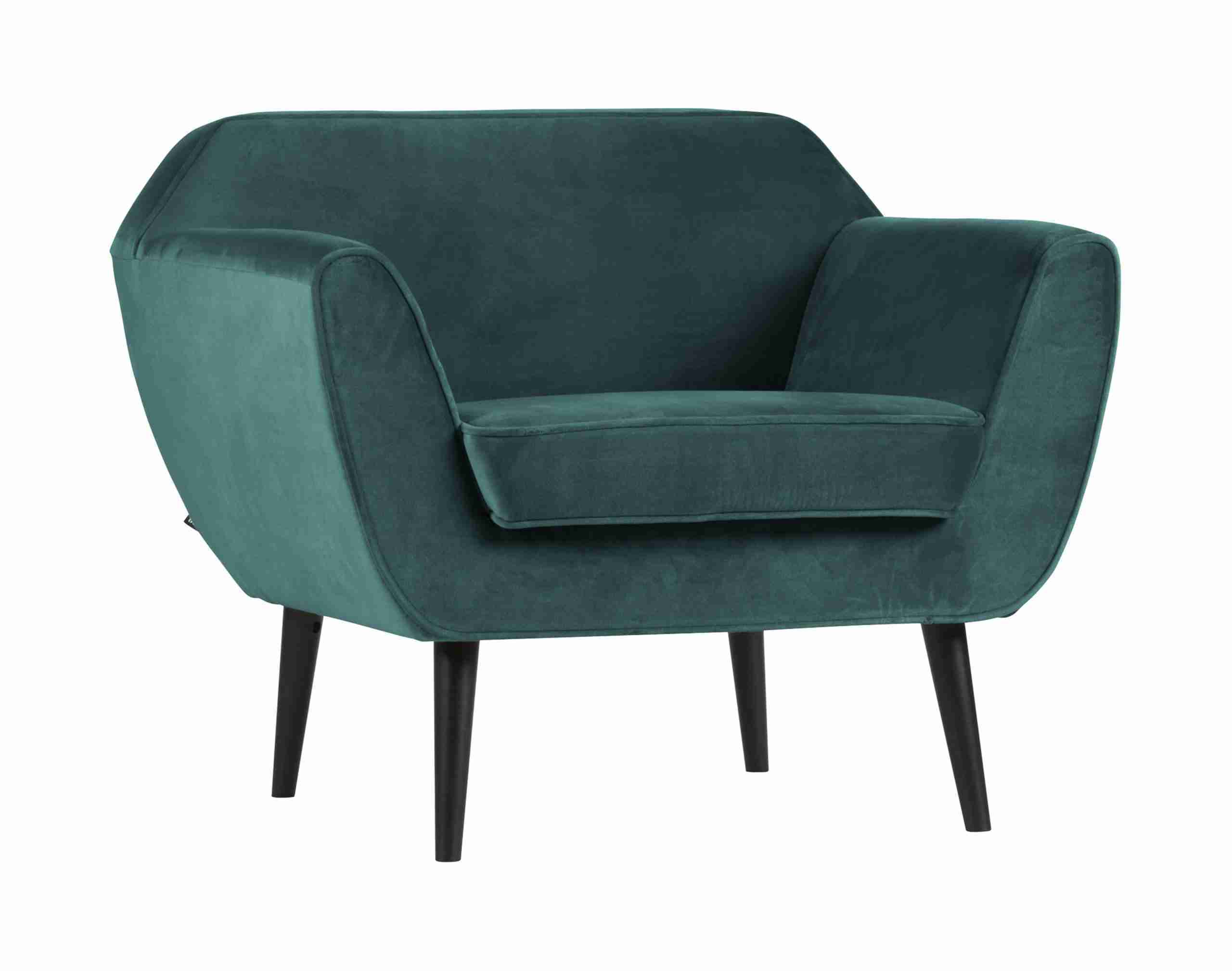 WOOOD Fauteuil 'Rocco' Velvet, kleur Teal