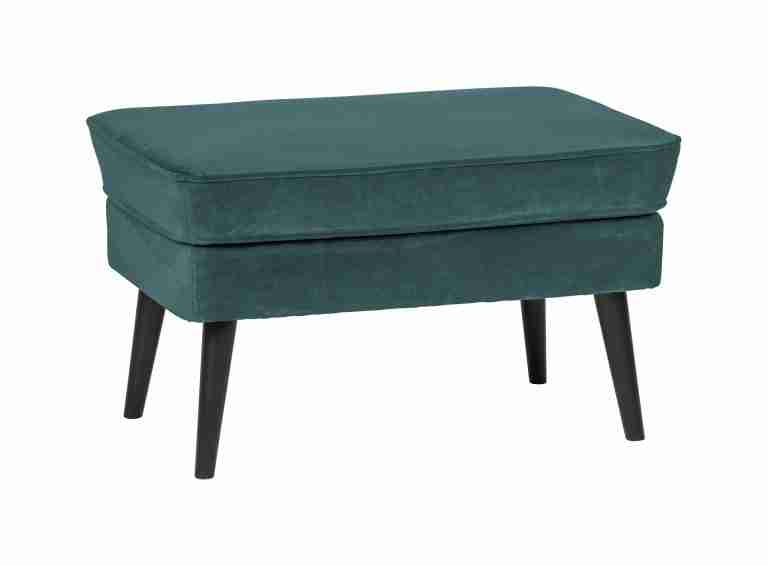 WOOOD Hocker 'Rocco' Velvet, kleur Teal